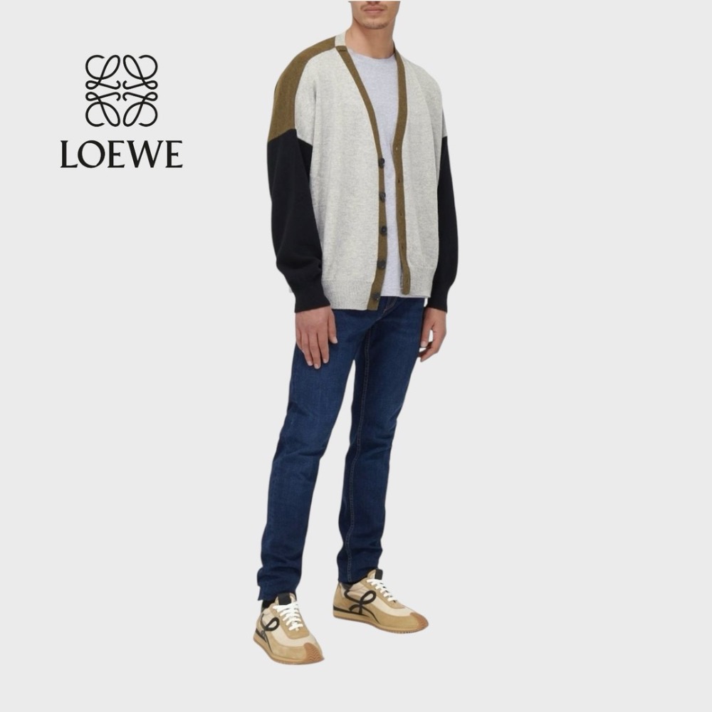 👟Loewe Flow2.0 Runner Suede運動跑鞋｜休閒鞋｜尼龍和麂皮｜金色｜蜂蜜棕-細節圖7