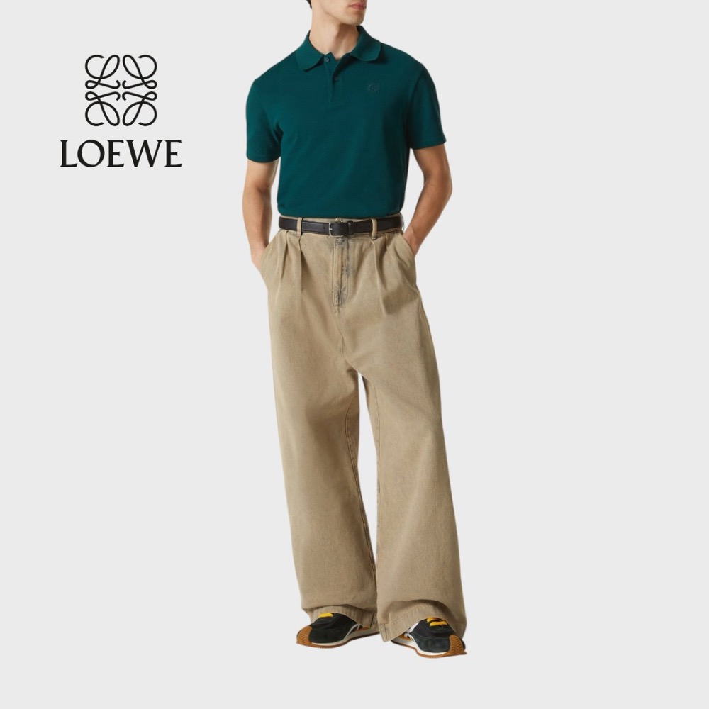 👟Loewe Flow2.0 Runner Suede運動跑鞋｜休閒鞋｜尼龍和麂皮｜黑白綠黃｜黑白卡其色｜深綠色｜白L-細節圖4