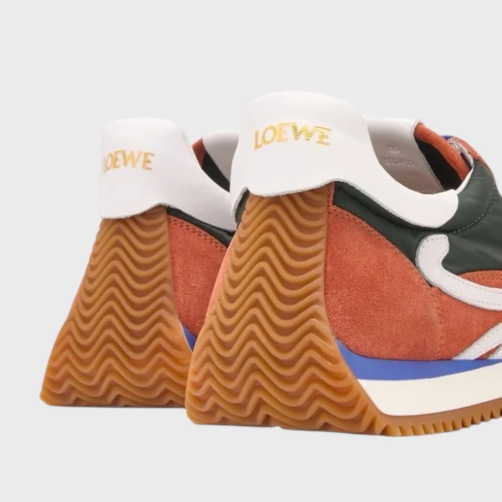 👟Loewe Flow2.0 Runner Suede運動跑鞋｜休閒鞋｜尼龍和麂皮｜藍白｜深海軍藍色｜牛仔藍｜白L-細節圖5