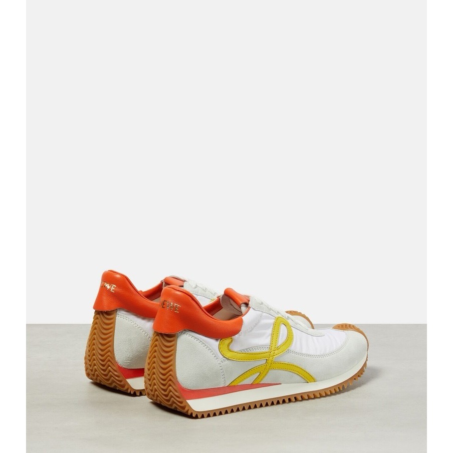👟Loewe Flow2.0 Runner Suede運動跑鞋｜休閒鞋｜尼龍和麂皮｜｜橘白黃｜淺灰色｜橘色｜黃色｜黃L-細節圖10