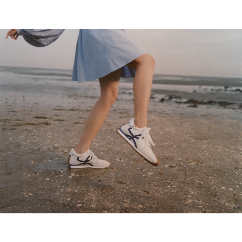 👟Loewe Flow2.0 Runner Suede運動跑鞋｜休閒鞋｜尼龍和麂皮｜白紫灰｜白色｜小白鞋｜紫L｜羅威-細節圖10