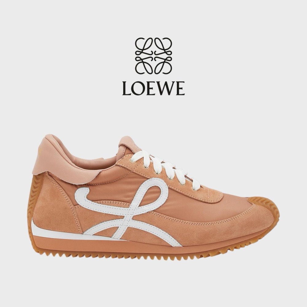 👟Loewe Flow2.0 Runner Suede運動跑鞋｜休閒鞋｜尼龍和麂皮｜｜運動鞋｜粉膚白｜淺紅棕色｜粉膚色-規格圖11