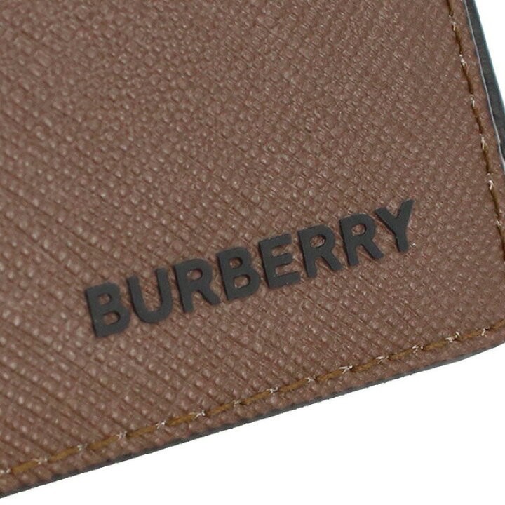 👜Burberry 品牌字母徽標 經典格紋皮革長夾｜暗樺木棕色｜16卡｜拉鍊｜錢夾｜錢包｜環保皮革｜長夾-細節圖10