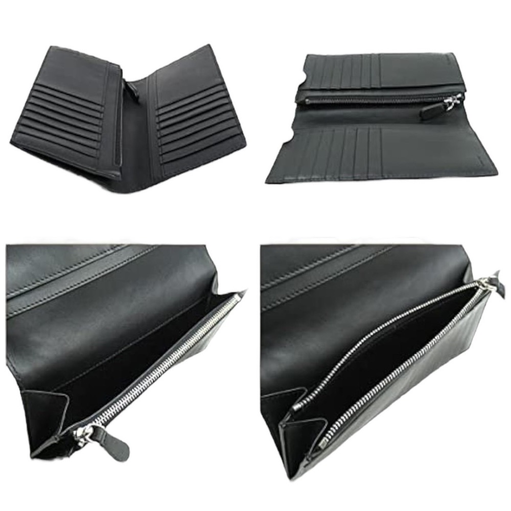 👜Burberry 品牌TB字母壓紋皮革長夾｜黑色｜對摺｜對開｜16卡｜拉鍊｜錢夾｜錢包 ｜男女通用款錢包-細節圖6