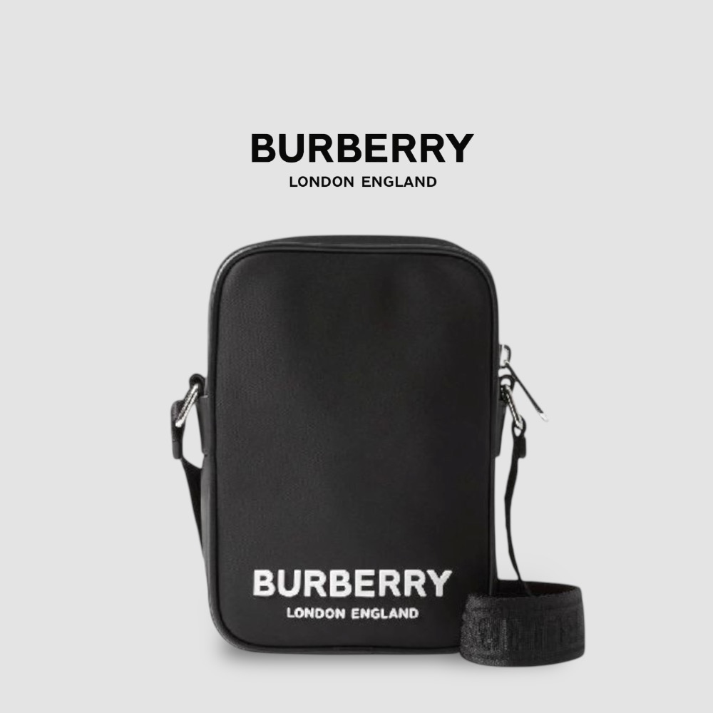 👜Burberry博柏利 Paddy Phone Bag📱品牌大字母黑色尼龍手機包｜輕便小包｜隨行包｜斜肩包｜肩揹包-規格圖10