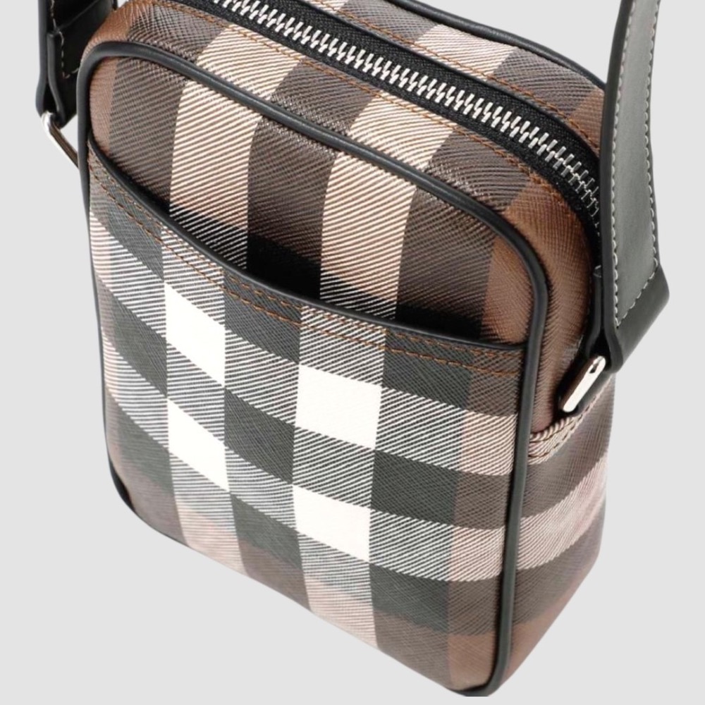 👜Burberry Paddy Phone Bag📱深樺木棕色格紋｜手機包｜輕便小包｜隨行包｜斜肩包｜肩揹包｜格紋棕-細節圖6