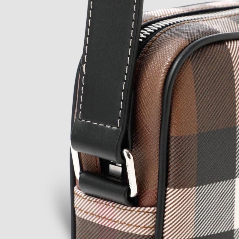 👜Burberry Paddy Phone Bag📱深樺木棕色格紋｜手機包｜輕便小包｜隨行包｜斜肩包｜肩揹包｜格紋棕-細節圖11