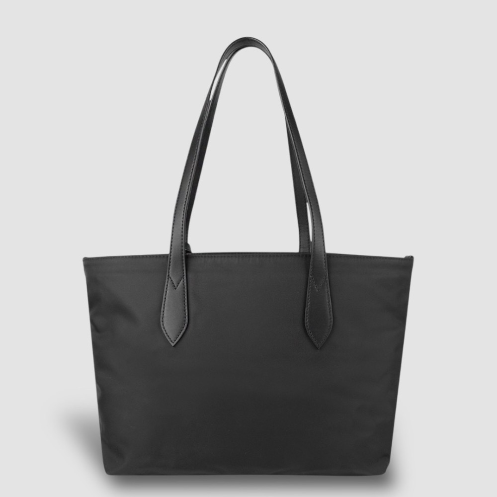 👜Burberry 經典LOGO字樣尼龍托特包｜手提包｜肩背包｜黑色｜防潑水｜男女通用款-細節圖2