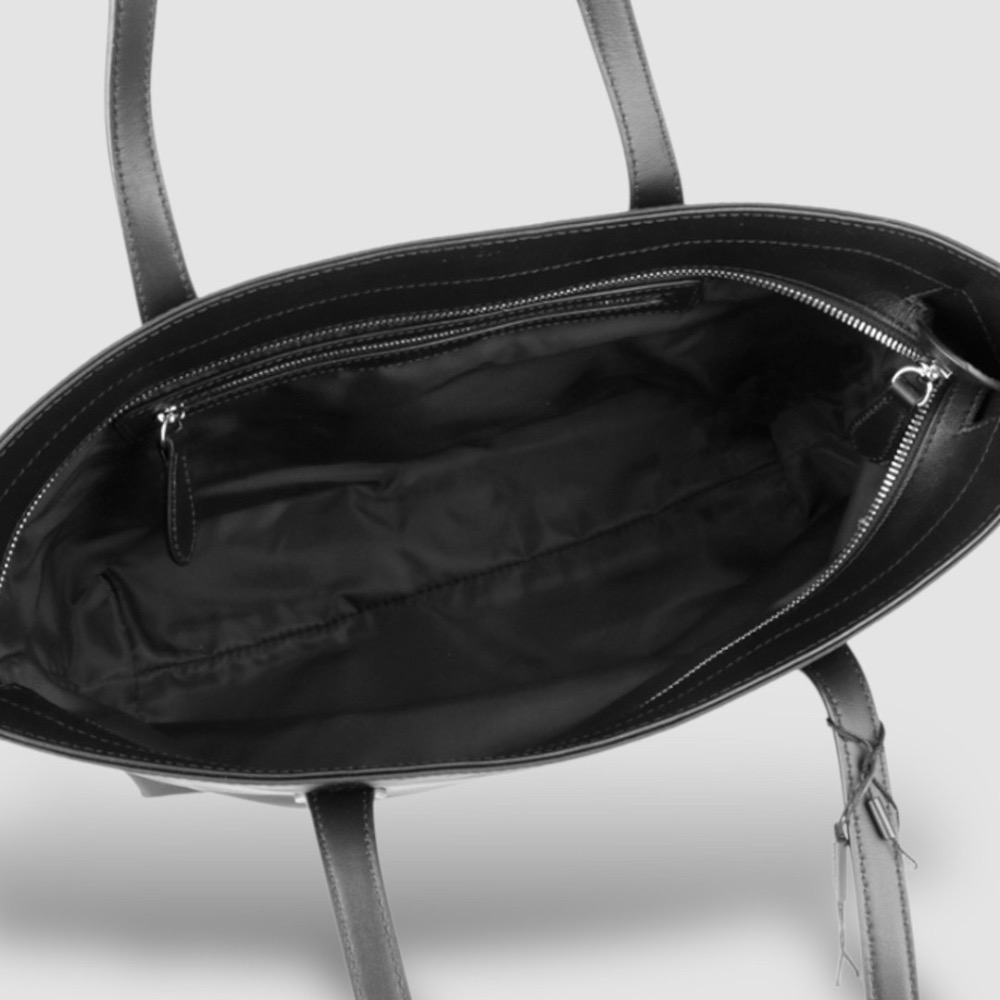 👜Burberry 經典LOGO字樣尼龍托特包｜手提包｜肩背包｜黑色｜防潑水｜男女通用款-細節圖5