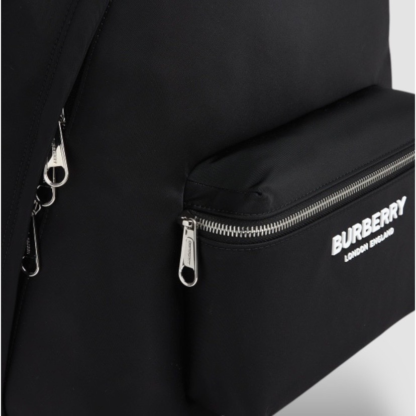 👜Burberry Logo print backpack 品牌字母徽標黑色尼龍背包｜後背包｜緩衝減震背帶｜男女通用款-細節圖6