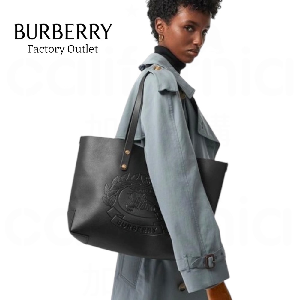 👜Burberry 經典LOGO字樣尼龍托特包｜手提包｜肩背包｜黑色｜防潑水｜男女通用款-細節圖4