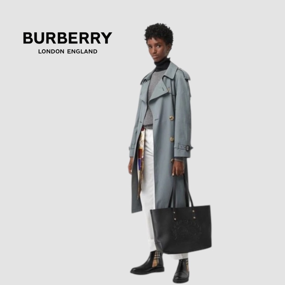👜Burberry 經典LOGO字樣尼龍托特包｜手提包｜肩背包｜黑色｜防潑水｜男女通用款-細節圖7