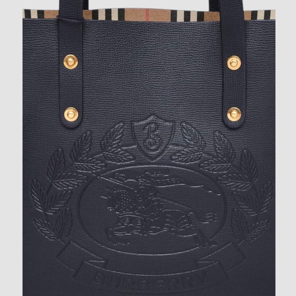 👜Burberry 經典LOGO字樣尼龍托特包｜手提包｜肩背包｜黑色｜防潑水｜男女通用款-細節圖8