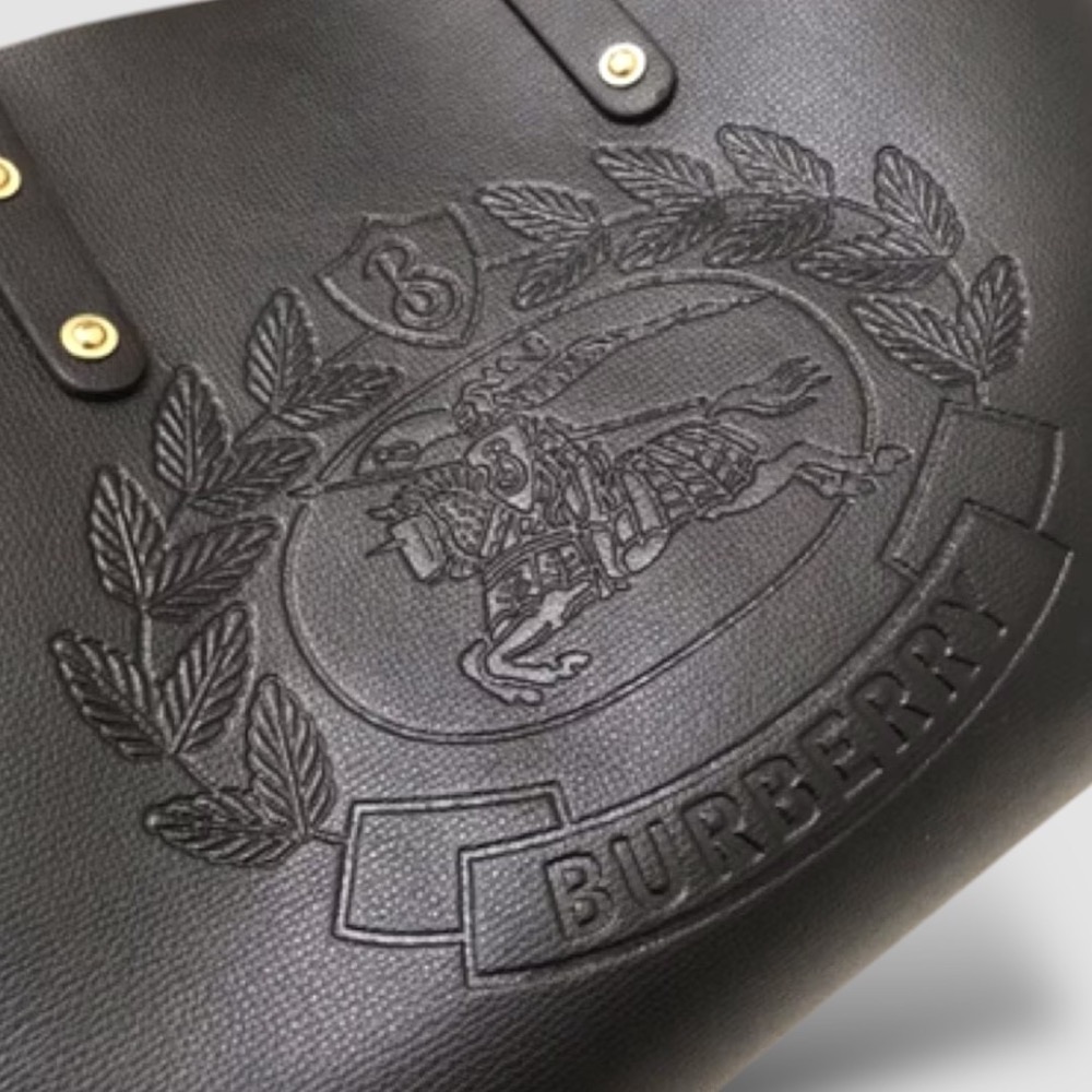 👜Burberry 經典LOGO字樣尼龍托特包｜手提包｜肩背包｜黑色｜防潑水｜男女通用款-細節圖9