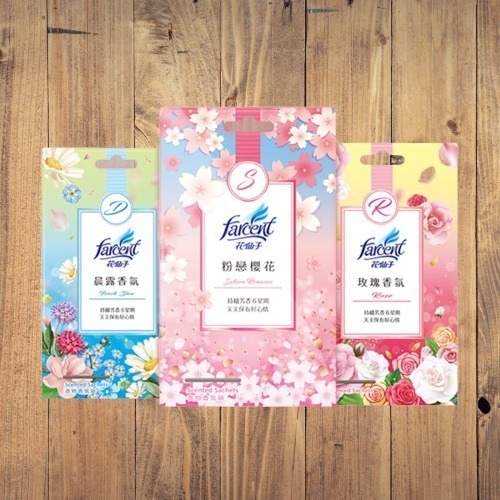 花仙子  衣物香氛袋3入*24盒/箱   （晨露香氛 / 玫瑰香氛 / 粉戀櫻花）香氛袋 香氛-細節圖2