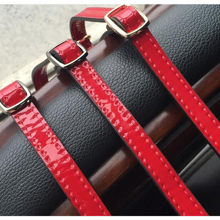 1.2 1.8 2.4 公分寬真皮漆皮日字扣包包 背帶 斜背 肩背-細節圖2