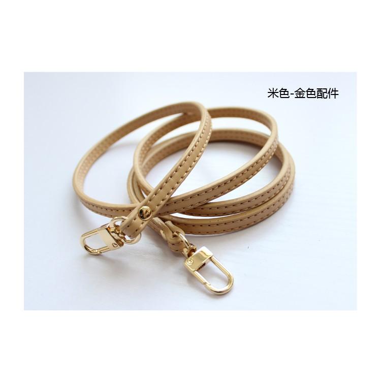 0.7cm寬 真皮 車邊黃線 斜背帶-細節圖2