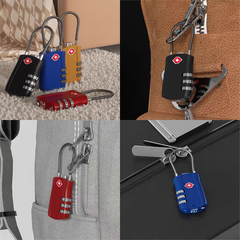 台灣海關密碼鎖 TSA007 密碼鎖 海關鎖 鋼繩鎖 行李箱鎖 健身房鎖 旅行鎖 出國行李箱防盜鎖 登機旅行用品-細節圖9