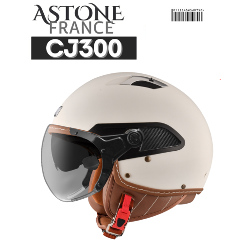 ASTONE CJ300 素色款 飛行員W鏡片 內藏墨片 法式復古安全帽