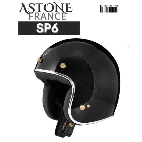 ASTONE SP6 素色 碳纖 雙D扣 復古安全帽