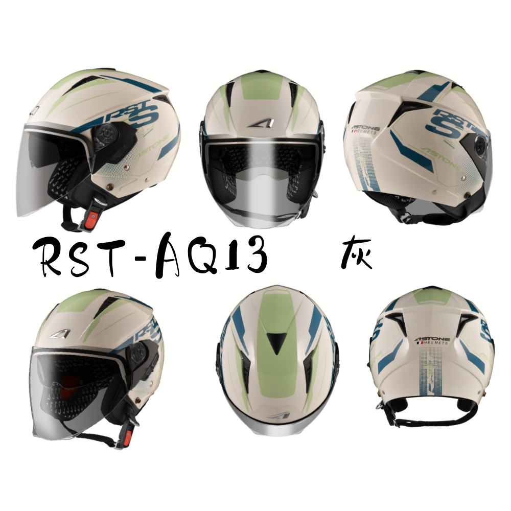 ASTONE RST  AQ13 彩繪 內墨片 輕量 內襯可拆洗 3/4罩安全帽-細節圖4