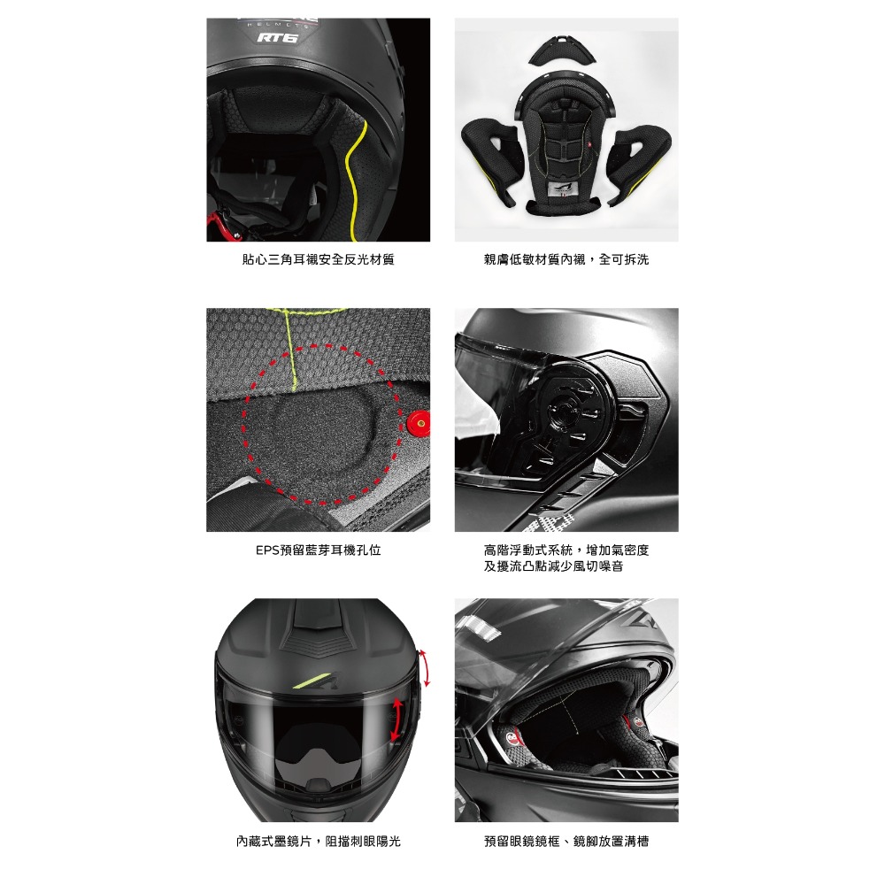 ASTONE RT6 ZB02 彩繪 歐盟ECE22.06認證 內墨片 可樂帽 可掀式全罩安全帽-細節圖5