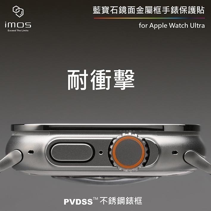 現貨  imos  Apple Watch Ultra 一代 二 代 不鏽鋼錶框藍寶石螢幕貼 手錶保護貼鏡面霧面-細節圖5