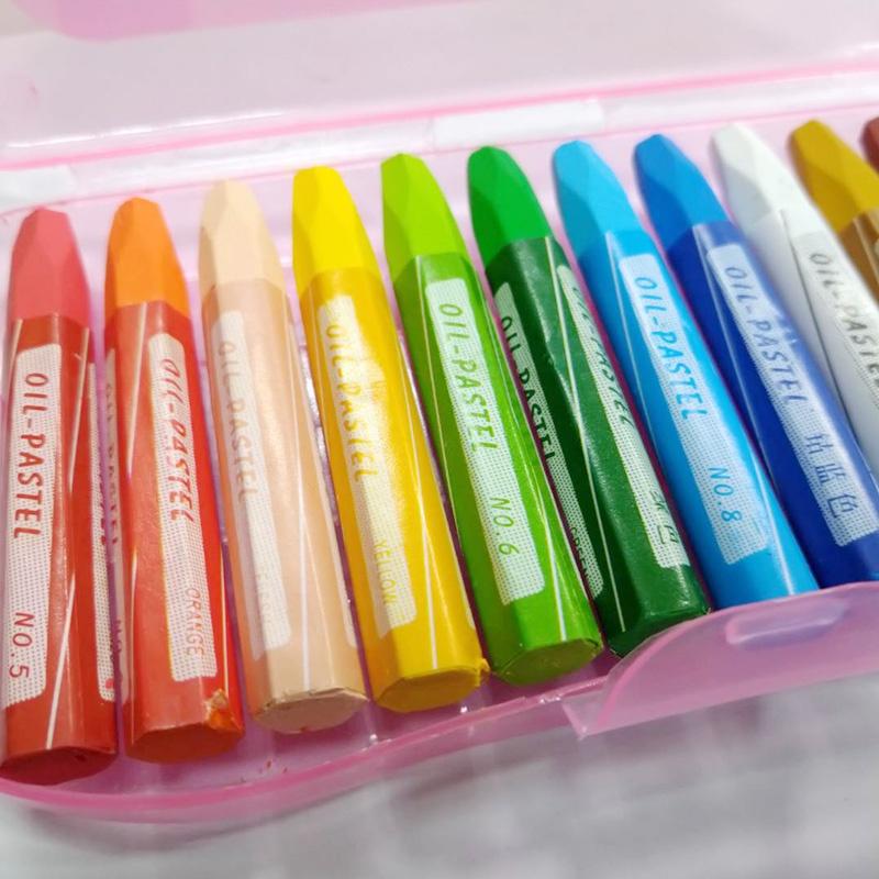 (當日出貨)12色油畫棒 畫筆 美術 塗鴉 彩繪 油畫筆 美術用品 水溶性油畫棒  畫畫筆【A055】-細節圖7