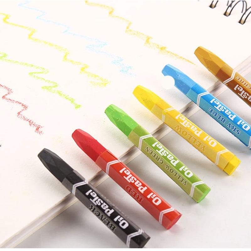 (當日出貨)12色油畫棒 畫筆 美術 塗鴉 彩繪 油畫筆 美術用品 水溶性油畫棒  畫畫筆【A055】-細節圖9