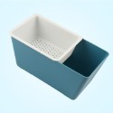 零食盒 雙層瀝水盒  瓜子盒 瀝水盒 水果籃子 水果盒 收納盒 餐具盒 餐盒(A104)-規格圖2