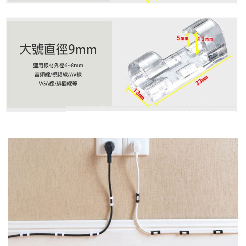 (當日出貨)電線收納 理線器 集線器 整線器 固線器 電線固定 集線器線夾 充電線固定夾 黏貼固定夾(A122)-細節圖5