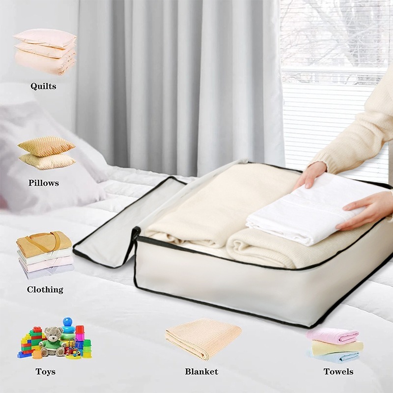 (當日出貨)PEVA防水防潮棉被收納袋 透明整理袋 家用被子衣物打包袋 大號收納包 收納袋 換季收納袋(A127)-細節圖2