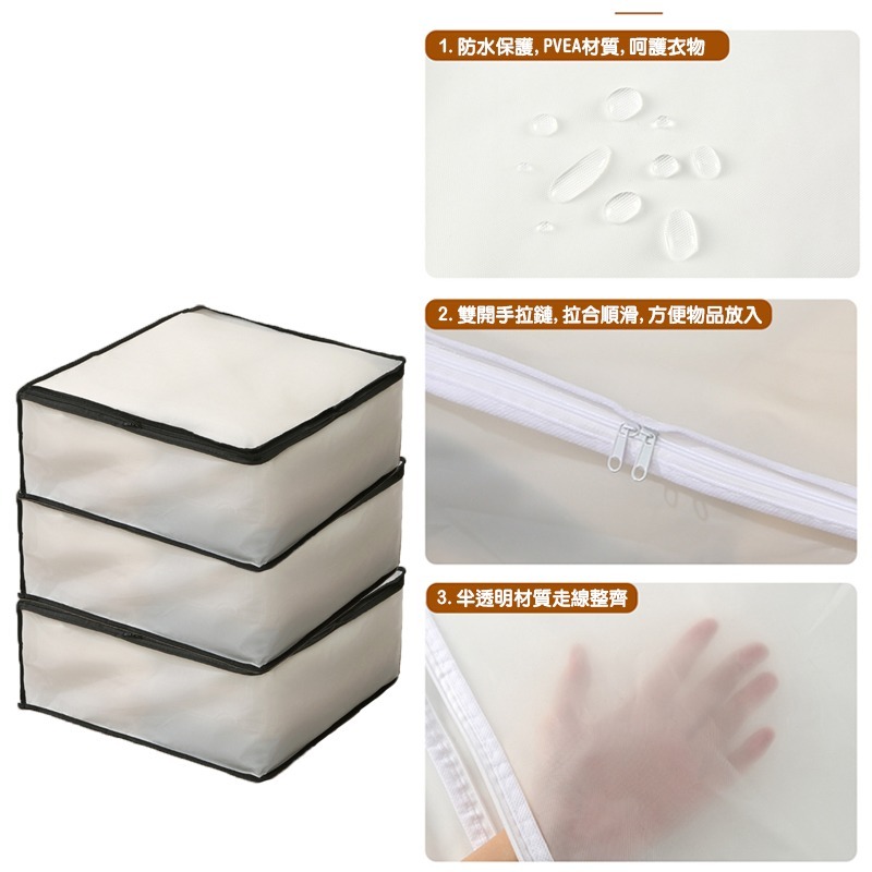 (當日出貨)PEVA防水防潮棉被收納袋 透明整理袋 家用被子衣物打包袋 大號收納包 收納袋 換季收納袋(A127)-細節圖4