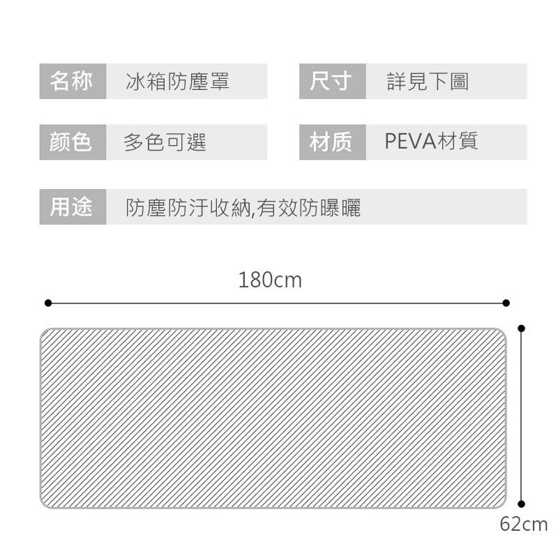 (當日出貨) 大款冰箱防塵罩 冰箱防塵掛袋 防塵罩 冰箱布套 冰箱掛袋 防塵冰箱側袋 冰箱掛袋 冰箱防塵布(A131)-細節圖3