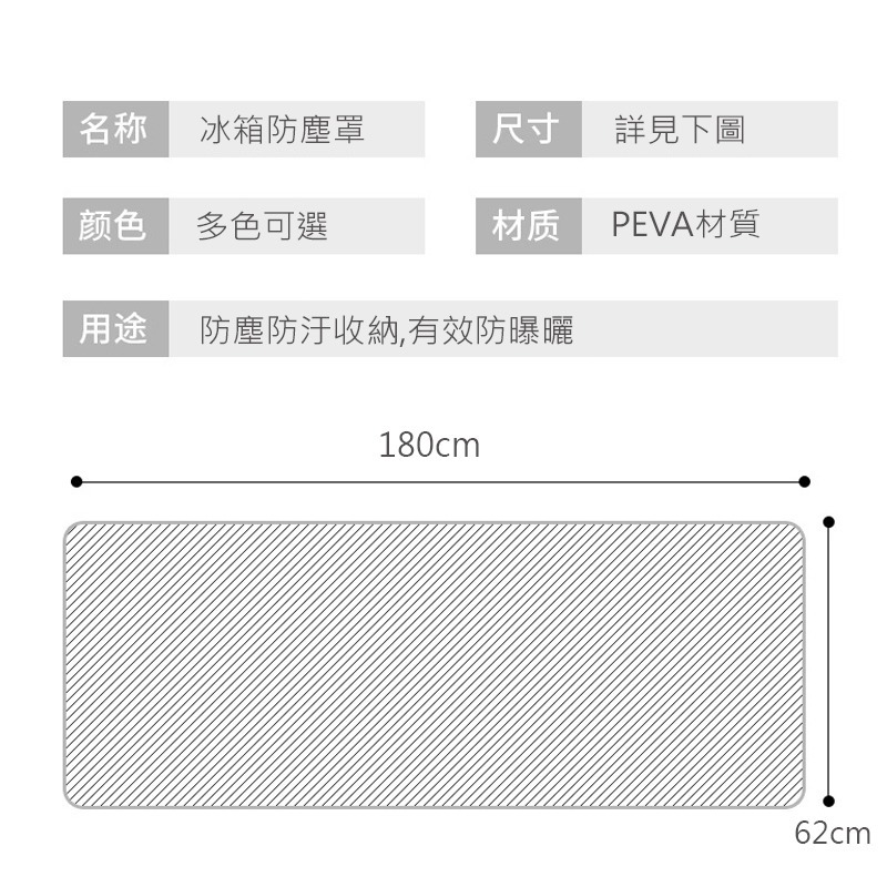 (當日出貨) 大款冰箱防塵罩 冰箱防塵掛袋 防塵罩 冰箱布套 冰箱掛袋 防塵冰箱側袋 冰箱掛袋 冰箱防塵布(A131)-細節圖3