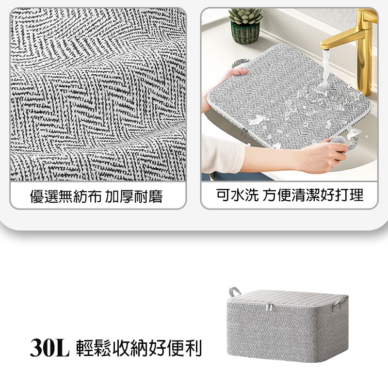 (當日出貨) 無紡布拉鍊收納袋 被子收納袋 旅行衣物收納袋 換季收納袋 衣物收納袋 打包整理袋 防水防潮(A132)-細節圖5