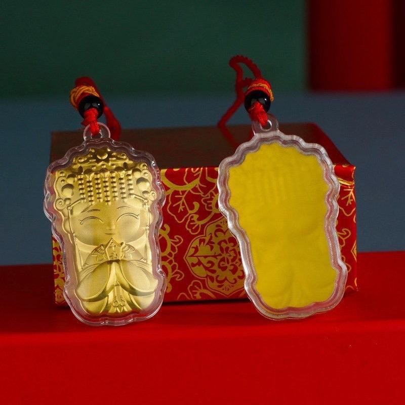 (當日出貨)Q版媽祖 金箔媽祖 媽祖+吊繩 媽祖吊飾 媽祖金箔 天上聖母媽祖 天上聖母金箔項鍊 天上聖母神像(A138)-細節圖6