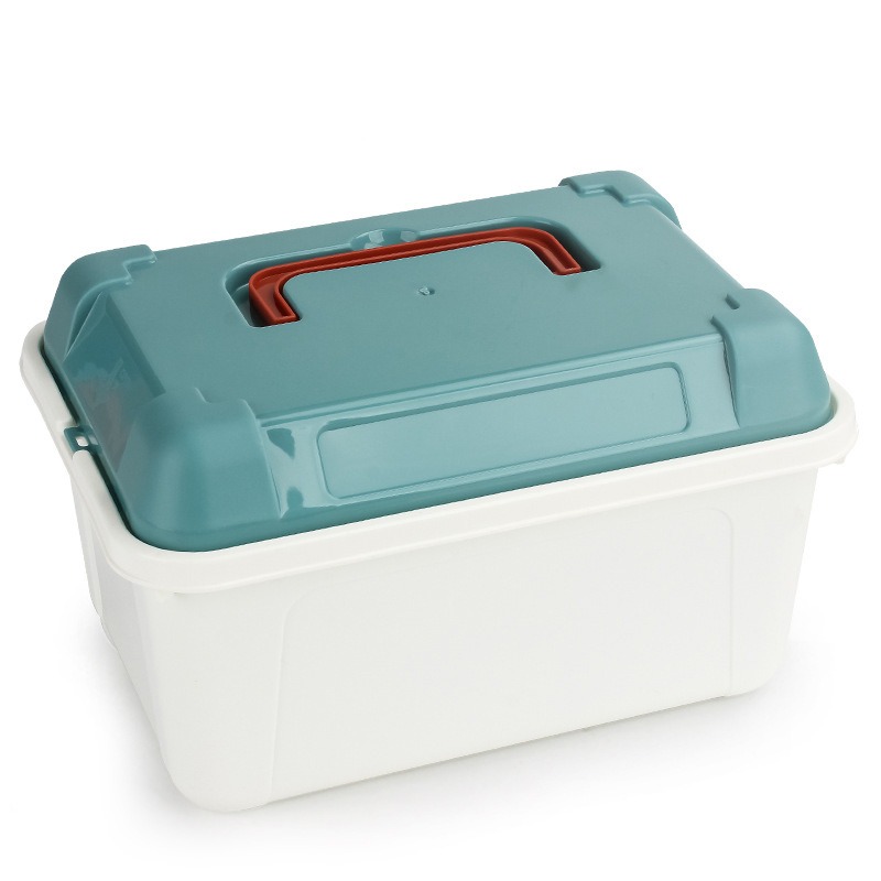 (當日出貨)手提收納盒 整理箱 收納整理箱 收納箱 簡約印風 收納箱 置物箱 手提收納箱 玩具收納盒(A140)-細節圖3