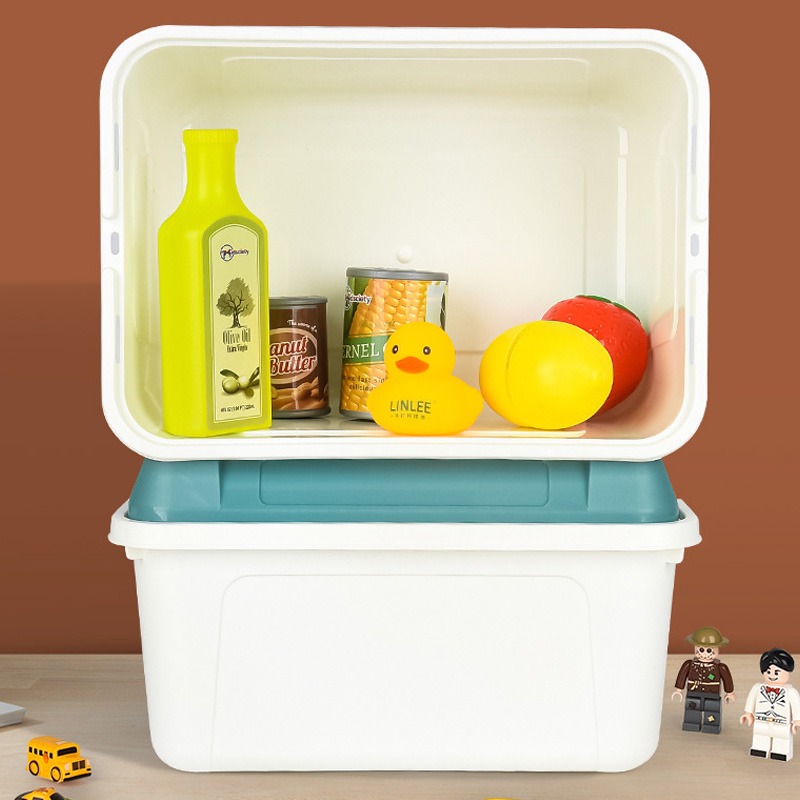 (當日出貨)手提收納盒 整理箱 收納整理箱 收納箱 簡約印風 收納箱 置物箱 手提收納箱 玩具收納盒(A140)-細節圖9