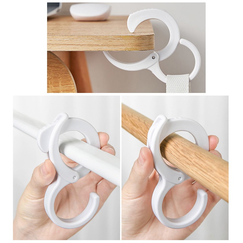 (當日出貨)卡扣式多功能掛勾 多功能掛勾 S型卡扣掛勾 防滑掛勾 包包掛架 卡位鎖扣掛钩 免釘掛勾 橫桿掛鉤(A150)-細節圖7