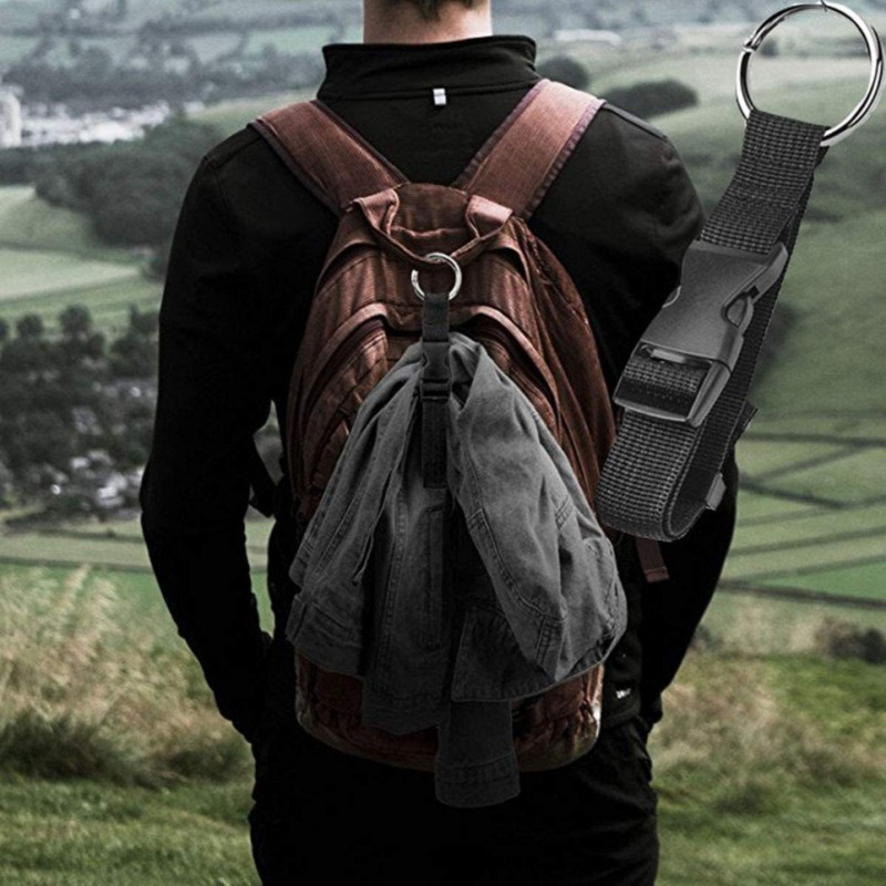 (當日出貨)行李箱掛扣 行李綁帶 行李帶 嬰兒車掛勾 掛帶 掛扣 綁帶 多用途織帶掛扣 行李夾持器 掛扣帶 (A155)-細節圖3