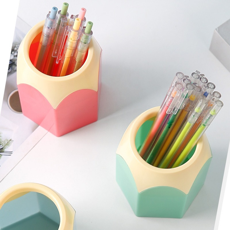 (當日出貨)創意鉛筆 造型筆筒 辦公室 桌面 筆筒盒 大容量 文具收納盒 文具收納 辦公用品 桌面整潔(A164)-細節圖5