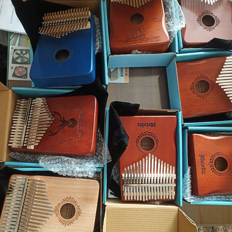 (當日出貨)姆指琴 原木拇指琴 手指鋼琴 kalimba 樂器 17音 卡林巴琴 桃花芯木 非洲樂器 音樂(A189)-細節圖3