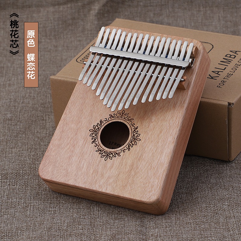 (當日出貨)姆指琴 原木拇指琴 手指鋼琴 kalimba 樂器 17音 卡林巴琴 桃花芯木 非洲樂器 音樂(A189)-規格圖8