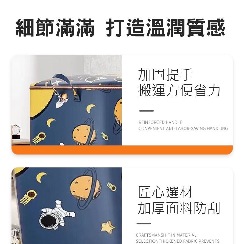 (當日出貨)太空人收納袋 棉被衣服收納袋 收納袋 無紡布 防塵 可折疊收納袋 防水防潮 拉鍊收納袋(A191)-細節圖6