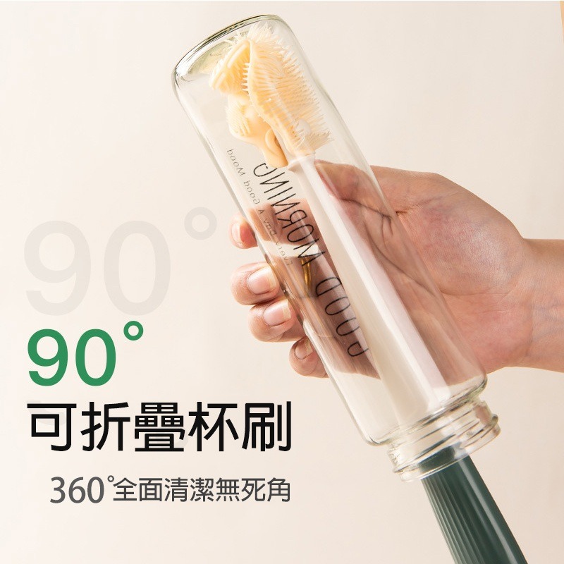 (當日出貨)矽膠杯刷 奶瓶刷 可替換杯刷 杯刷 洗杯刷 瓶刷 清潔刷 長柄刷 保溫杯刷 水壺刷 水瓶刷(A212)-細節圖2