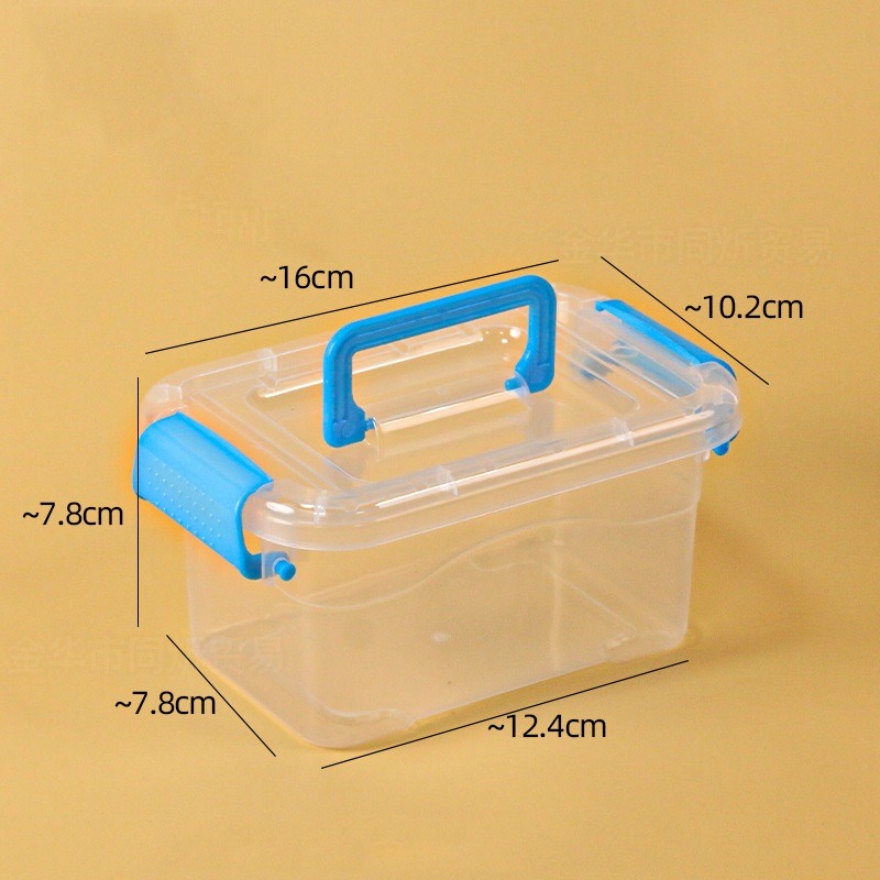(當日出貨)透明手提收納箱 手提收納盒 透明收納箱 手提收納箱 收納盒 透明收納盒 收提收納盒 收納盒(A215)-細節圖3