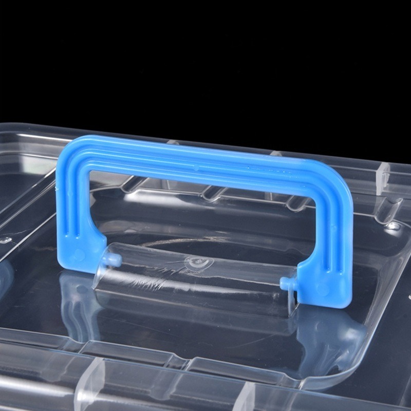 (當日出貨)透明手提收納箱 手提收納盒 透明收納箱 手提收納箱 收納盒 透明收納盒 收提收納盒 收納盒(A215)-細節圖4