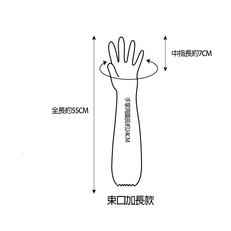 (當日出貨)10入(5雙)家務手套 一次性手套 CPE手套 長臂手套 束口防滑 廚房手套 家用手套 清潔手套(A216)-細節圖7