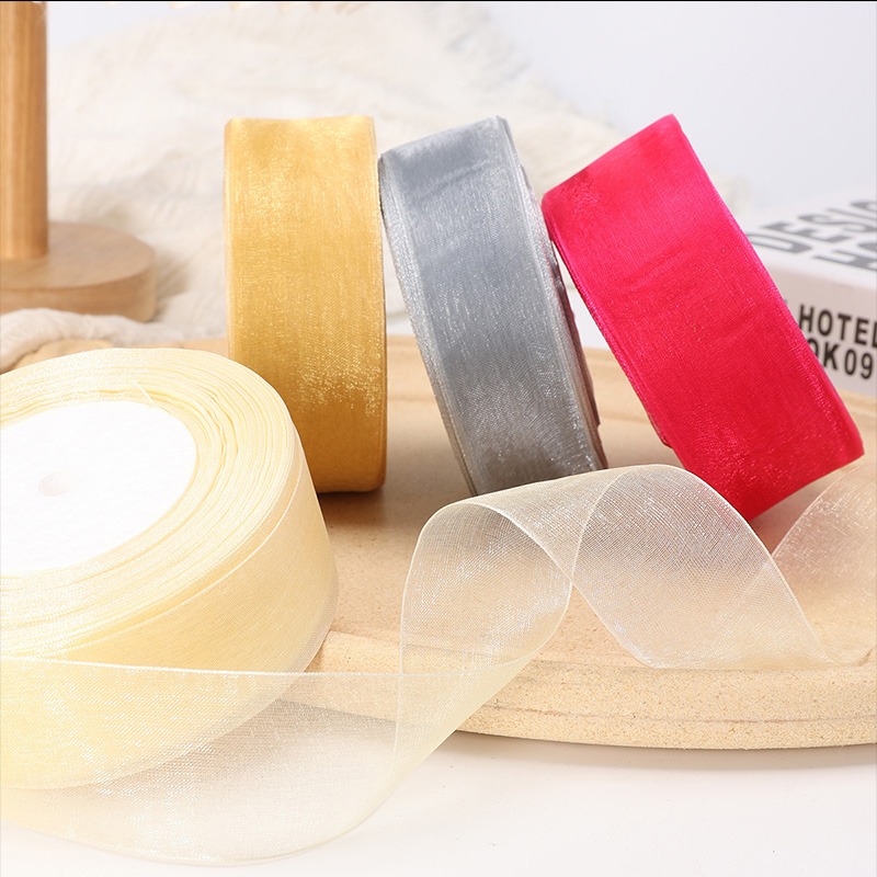 (當日出貨) 雪紗緞帶 織帶 紗質緞帶 花束緞帶 雪紡 禮物包裝 禮品包裝 花束包裝 絲帶 花藝包裝 裝飾(A219)-細節圖6